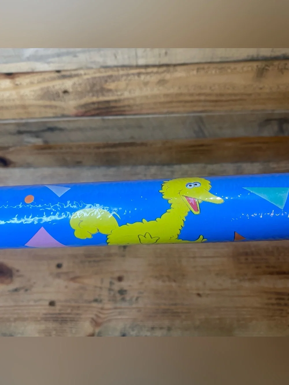 Vtg Sesame Street Big Bird Gibson Greetings 1980s Gift Wrapping Paper /Half Roll
